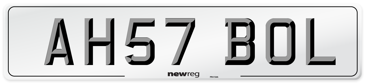 AH57 BOL Number Plate from New Reg